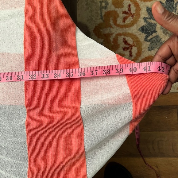 Coral and White Striped Sweater - Picture 13 of 15